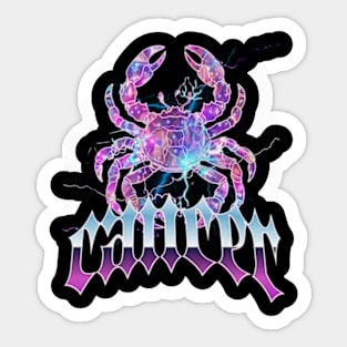 Retro Bootleg Cancer Rap Zodiac Sign Horoscope Astrology Sticker